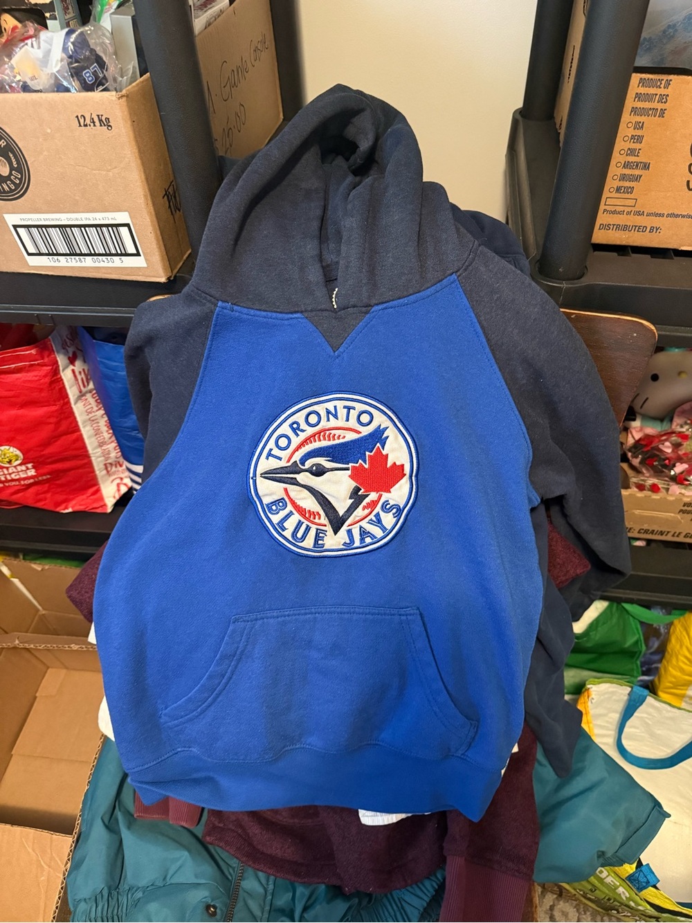 Genuine merchandise Toronto Blue Jays Hoodie in Royal Blue & Navy size M boys